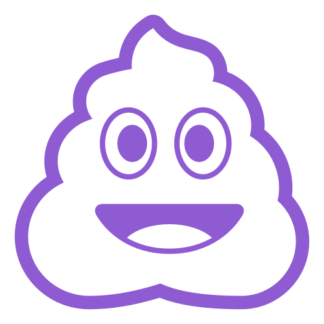 Pile Of Poo Emoji Decal (Lavender)